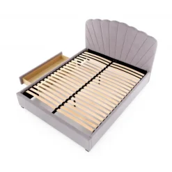 GABRIELLA 160x200cm seng med skuffe - LyseGrå