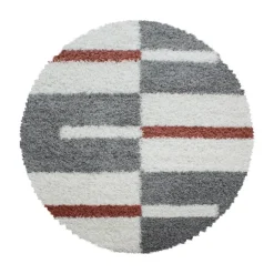 Gala Rund Shaggy tæppe Ternet - Terra