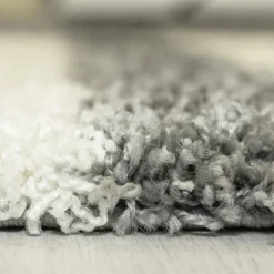 Gala Shaggy tæppe Ternet - Lysegrå