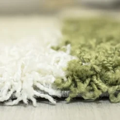 Gala Shaggy tæppe Ternet - Grøn