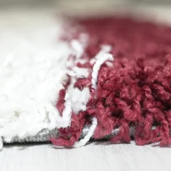 Gala Shaggy tæppe Ternet - Rød