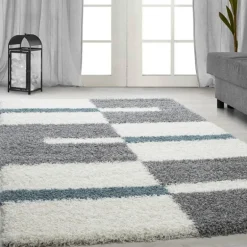 Gala Shaggy tæppe Ternet - Turkis