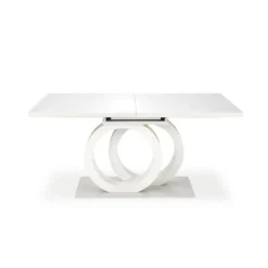 GALARDO Spisebord med udtræk, Hvid / guld