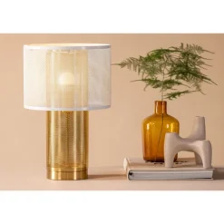 Gap Bordlampe - Messing og Hvid