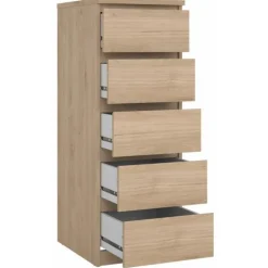 Garda kommode 5 skuffer - Jackson Hickory