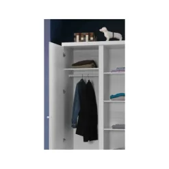 Garderobestang til skab – Lara, hvid