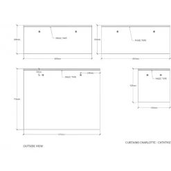 Gardiner til sengehus – Charlotte, beige