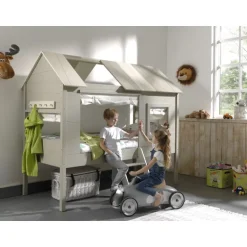 Gardiner til sengehus – Charlotte, beige