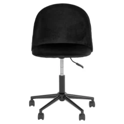 Geneve Kontorstol - Kontorstol i sort velour med black ben HN1207