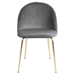 Geneve Spisebordsstol Grå med ben i messing look