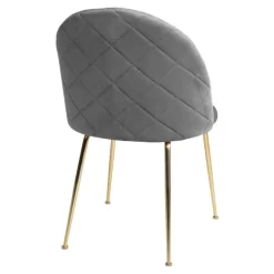 Geneve Spisebordsstol Grå med ben i messing look