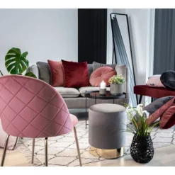 Geneve Spisebordsstol Rosa Velour