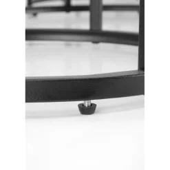 GILDA sæt med tre sofaborde, Hvid marmor / Sort