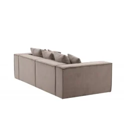 Gillholmen 3 personers Sofa - Brun Fløjl