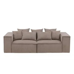 Gillholmen 3 personers Sofa - Brun Fløjl