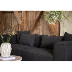 Gillholmen 3 personers Sofa - Sort og Mørkegrå