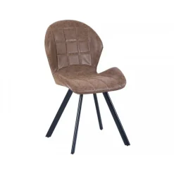 Giovani spisebordsstol - Brun tekstillæder