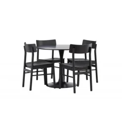 Glade bord og Montros stole spisebordssæt