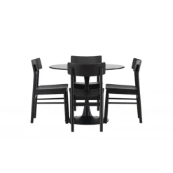 Glade bord og Montros stole spisebordssæt