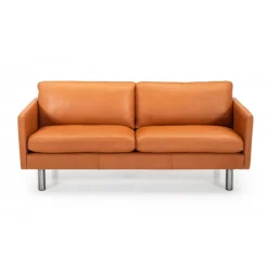 Glostrup 3 pers lædersofa Cognac