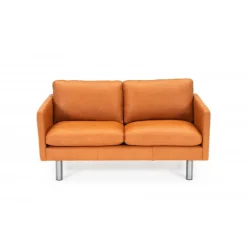 Glostrup 2 pers lædersofa Cognac