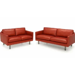 Glostrup 2+3 pers lædersofasæt