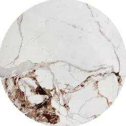 GORETTI_S sofabord Ø60cm Hvid marmor / Sort