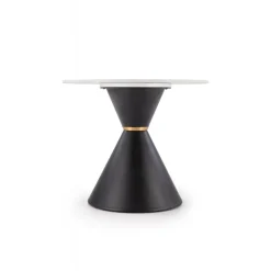 GORETTI_S sofabord Ø60cm Hvid marmor / Sort