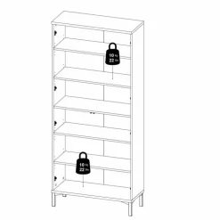 Gotland vitrine - Hvid/Eg