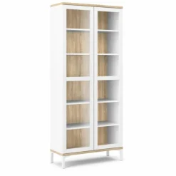 Gotland vitrine - Hvid/Eg