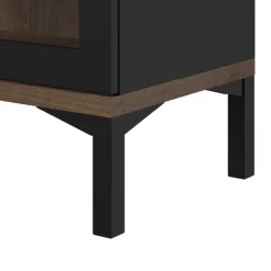 Gotland vitrine - Sort/Valnød