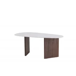 Gronvik Ovalt spisebord 180 x 90cm - Lysegrå og Mocca