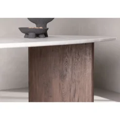 Gronvik Ovalt spisebord 180 x 90cm - Lysegrå og Mocca