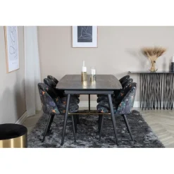 Guld Spisebordssæt - Sort og Messing