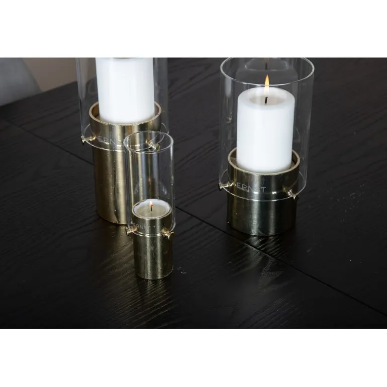 Guld Spisestue Sæt - Sort, Messing og Lysegrå