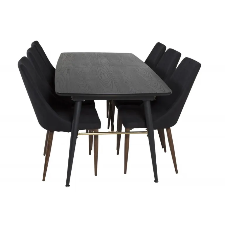 Guld t Spisebordssæt - Sort og Messing