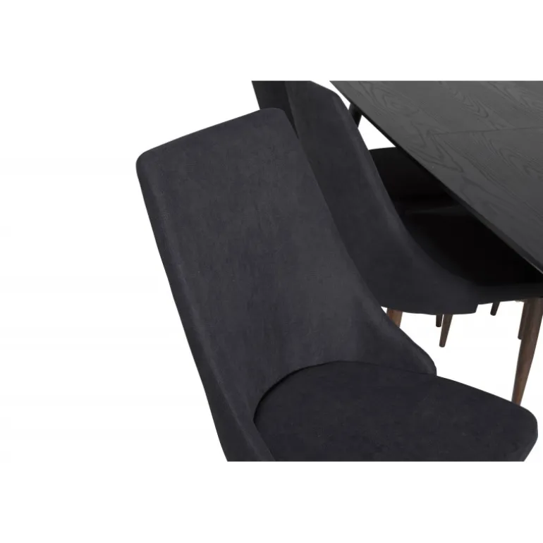 Guld t Spisebordssæt - Sort og Messing