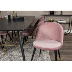 Guld t Spisebordssæt - Sort og Pink