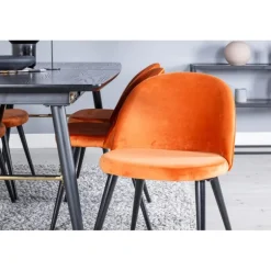 Guld t Spisebordssæt - Sort, Messing og Light Cognac