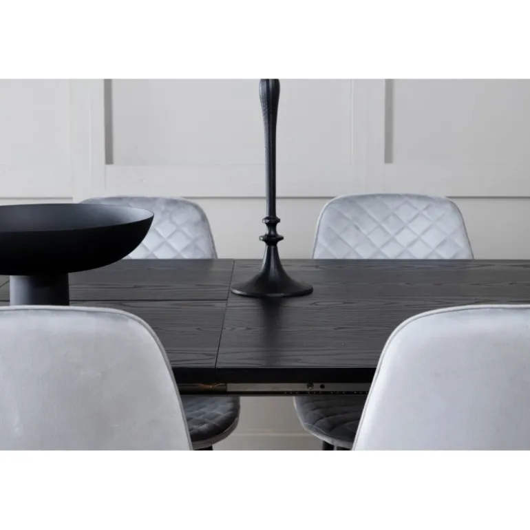 Guld t Spisebordssæt - Sort og Grå