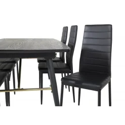 Guld t Spisebordssæt - Sort og Messing