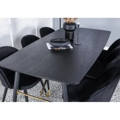 Guld t Spisebordssæt - Sort og Messing