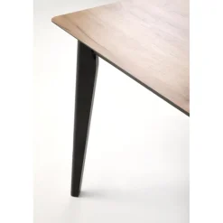 GULIAN Spisebord med udtræk, wotan eg / Sort