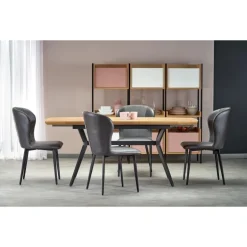 GUSTAVO bord gylden eg/Sort