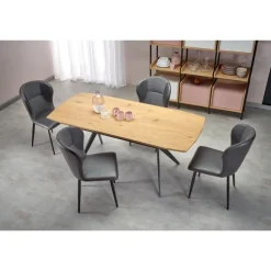 GUSTAVO bord gylden eg/Sort