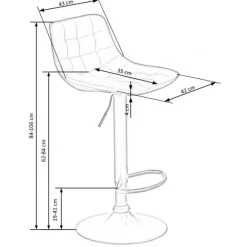 H95 Barstol - Mørkegrøn Velour