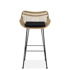 H105 Barstol, - Natur / Sort