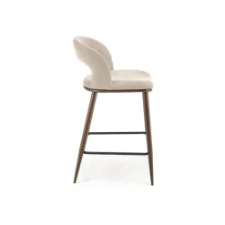 H114 Barstol, Beige / Valnød