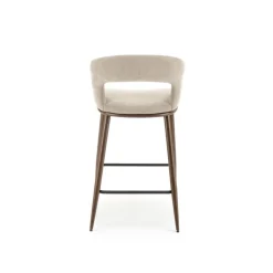 H114 Barstol, Beige / Valnød