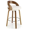 H110 Barstol, Creme / Valnød